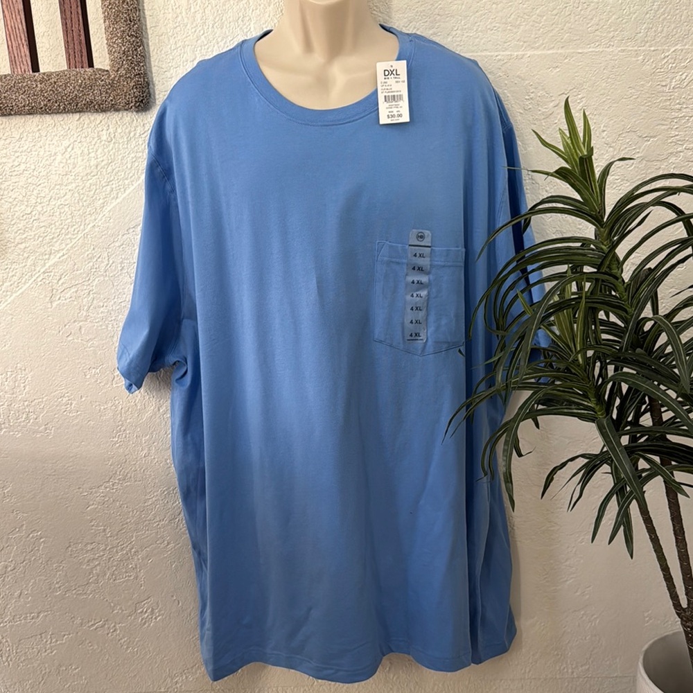 HB Men’s Big And Tall Basic Blue Tee Size 4XL NWT